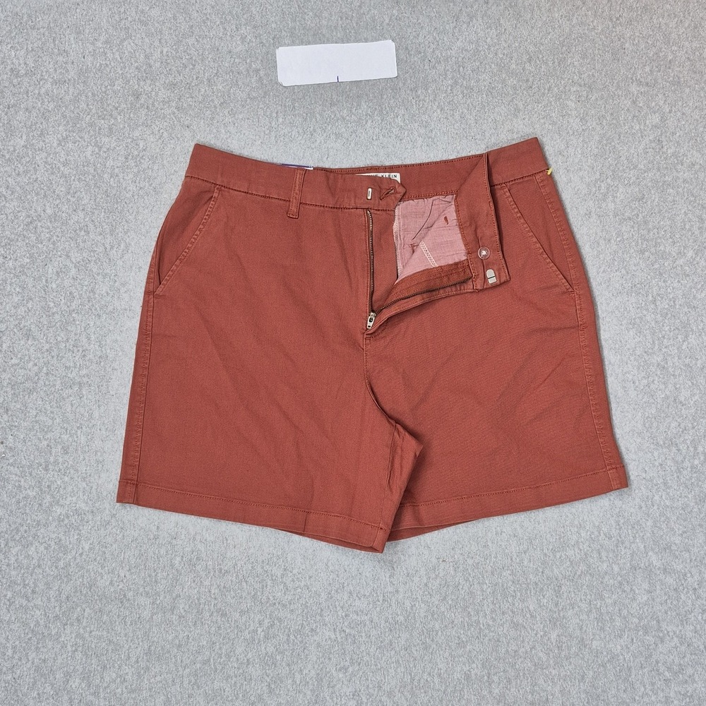 Anne Klein Women Shorts 14 Rust Chino Twill Short Button 4" Inseam NWT